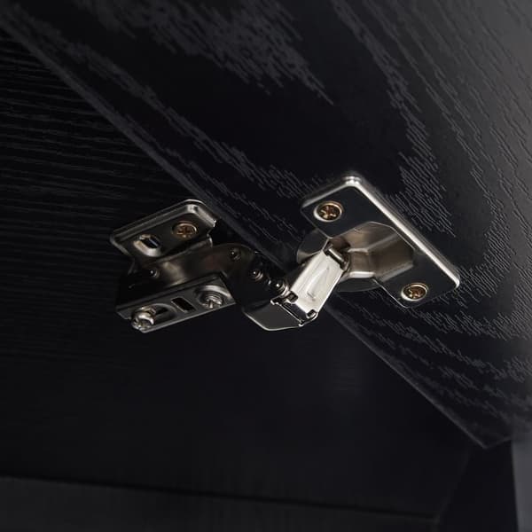 Garderobset med klädhängare – modern hallmöbel med 4 svarta krokar – 53x53x180 cm