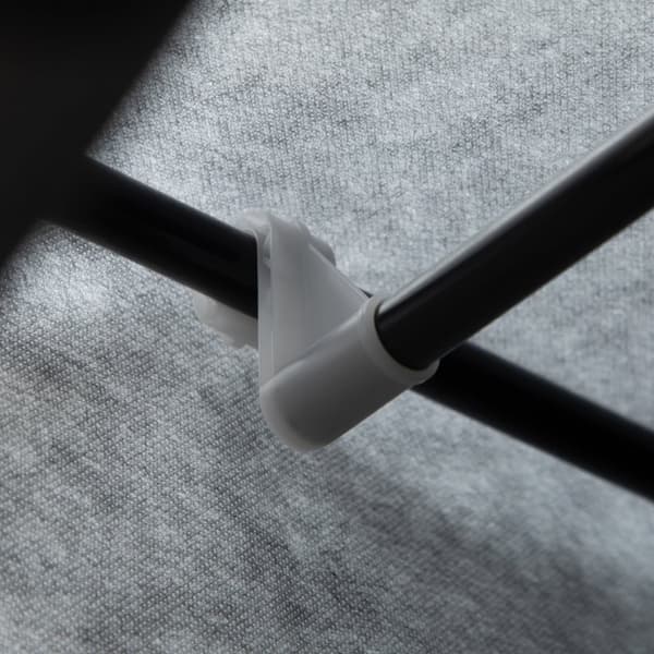 Stof Garderobe, 125x43x162.5 cm, Mørkegrå