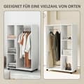 Miniatyrbild 4 av 9: Mobila Garderob, 80x40x128 cm, Vit