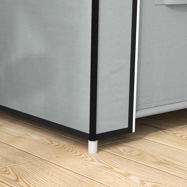 Stof Garderobe, 83x42.5x162.5 cm, Lysegrå