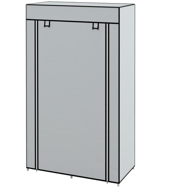 Stof Garderobe, 83x42.5x162.5 cm, Lysegrå