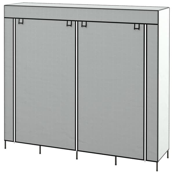 Stof Garderobe, 166x42.5x169.5 cm, Mørkegrå