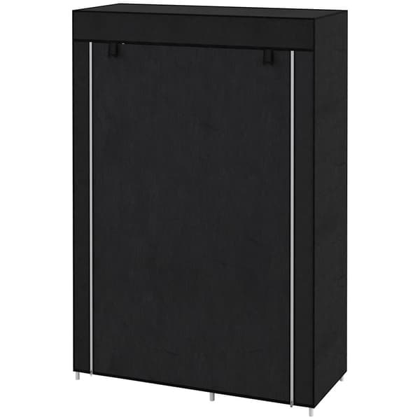 Tyg Garderob, 103x43x162.5 cm, Svart