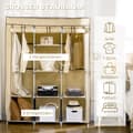 Miniatyrbillede 4 af 9: Stof Garderobe, 125x43x162.5 cm, Beige