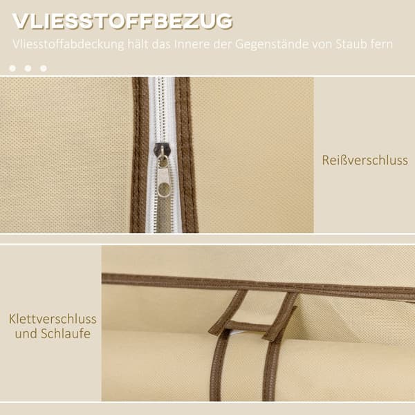 Stof Garderobe, 125x43x162.5 cm, Beige