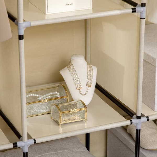 Stof Garderobe, 125x43x162.5 cm, Beige