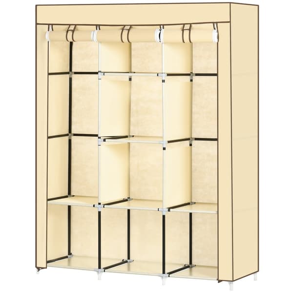 Stof Garderobe, 125x43x162.5 cm, Beige
