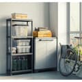 Miniatyrbillede 2 af 4: KETER modulær reol - Sort - 60 x 30 x 135 cm - 4 fugtbestandige hylder