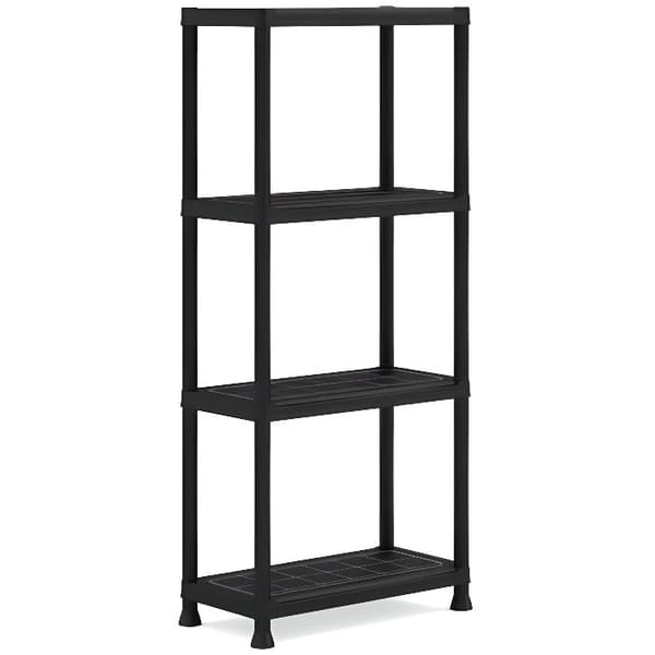 KETER modulær reol - Sort - 60 x 30 x 135 cm - 4 fugtbestandige hylder