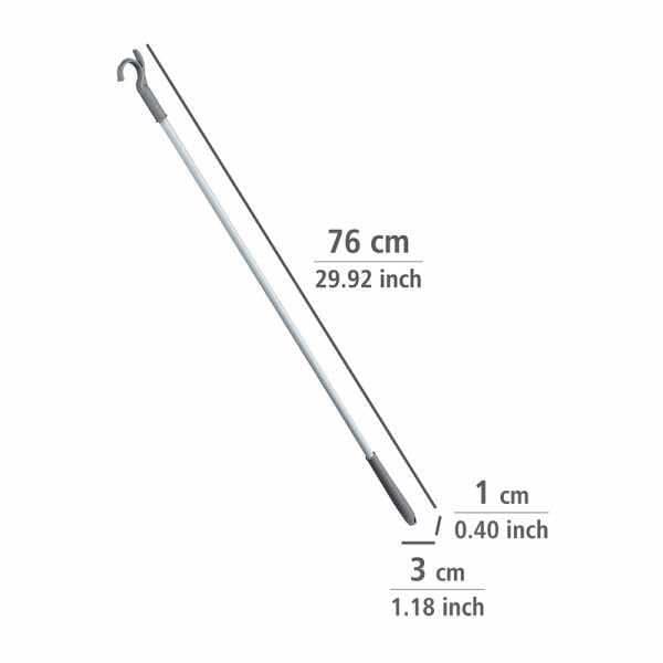 Haka av stolpe - WENKO - Herkules - Stål - 3x76x1 cm - Vit