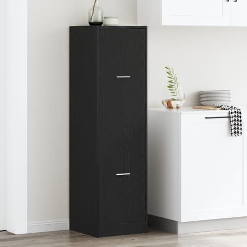 Apoteksskåp Svart Ek 40x41x144,5 cm Konstruerat Trä