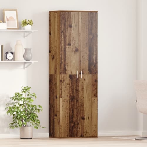 Högskåp Gammalt Trä 60x35x180 cm Ingenjörsträ