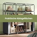 Miniatyrbild 3 av 5: Garderob - tyg - 175 x 150 cm - grått