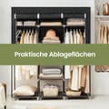 Miniatyrbillede 3 af 5: Garderobe - Stof - 175 x 150 cm - Sort