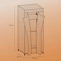 Miniatyrbillede 5 af 5: Garderobe - Stof - 160 x 75 cm - Sort