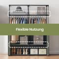 Miniatyrbillede 3 af 5: Garderobe - med frakkeholder - 2 stænger - opbevaringsplads