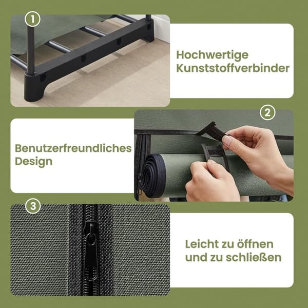 Garderobe - med frakkeholder - 2 stænger - opbevaringsplads