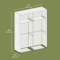 Miniatyrbillede 5 af 5: Garderobe - med frakkeholder - 2 stænger - opbevaringsplads