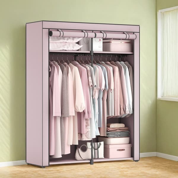 Garderobe - med frakkeholder - 2 stænger - opbevaringsplads