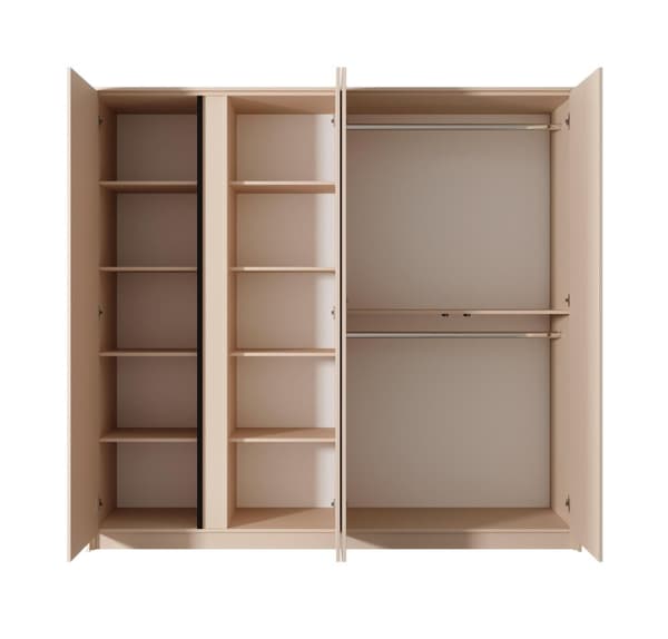 FURNLUX GARDEROB DAST BEIGE & SVART 223CM