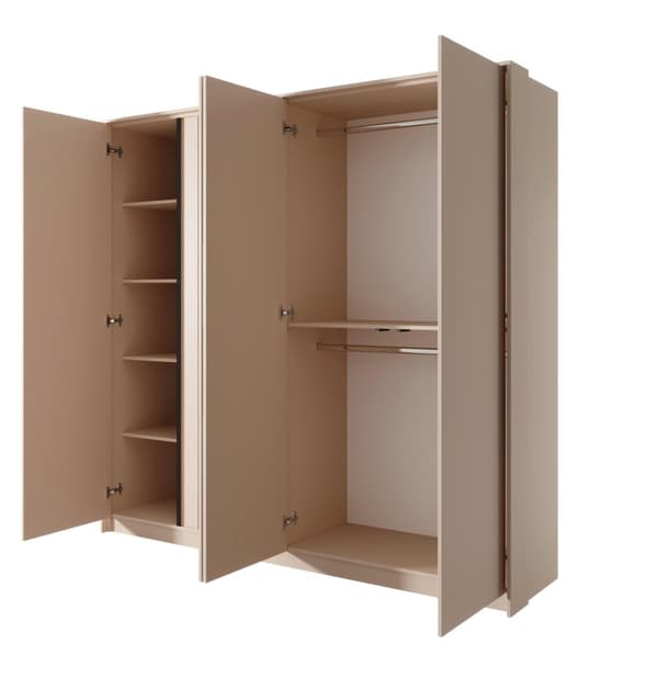 FURNLUX GARDEROB DAST BEIGE & SVART 223CM