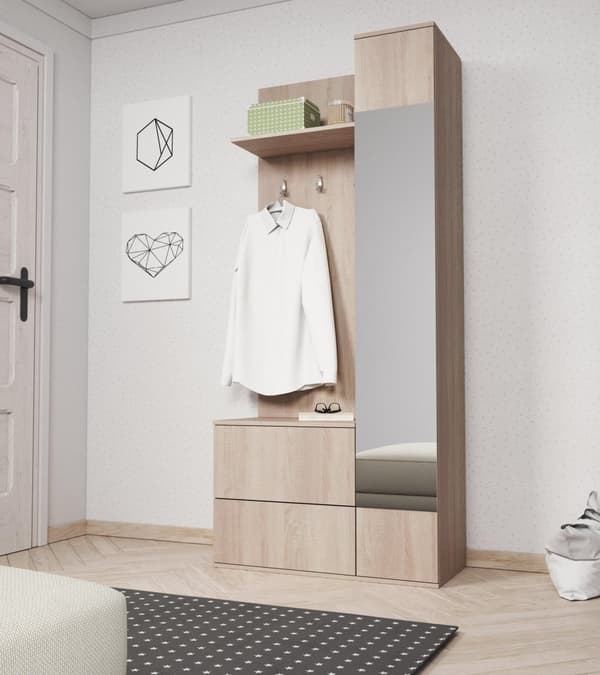 FURNLUX ETEISEN KAAPPI VIHREÄ TAMMI SONOMA 90CM
