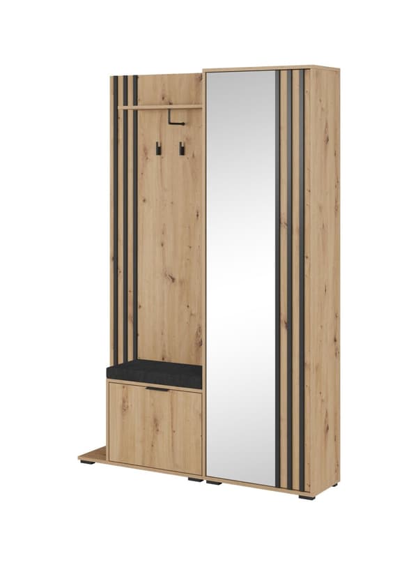 FURNLUX ENTRE SKAB NELLY EG & SORT 131CM