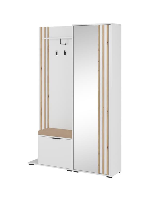 FURNLUX ETEISEN VAATEKAAPPI NELLY VALKOINEN 131CM