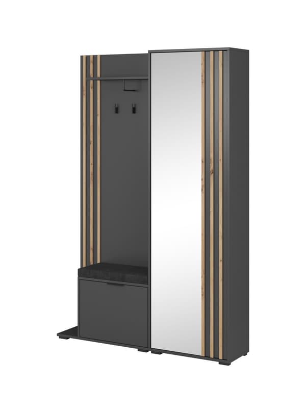 FURNLUX HALLGARDEROB NELLY GRAFIT 131CM