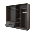 Pikkukuva 3 / 8: FURNLUX VAATEKAAPPI ARDEN MUSTA 220CM