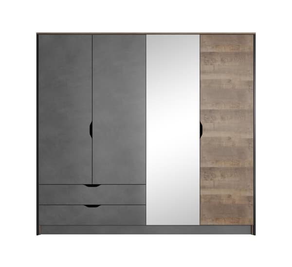 FURNLUX VAATEKAAPPI ARDEN MUSTA 220CM