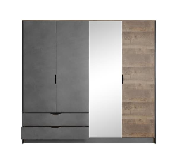 FURNLUX VAATEKAAPPI ARDEN MUSTA 220CM