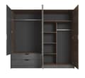 Pikkukuva 6 / 8: FURNLUX VAATEKAAPPI ARDEN MUSTA 220CM