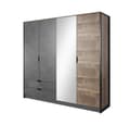 Pikkukuva 2 / 8: FURNLUX VAATEKAAPPI ARDEN MUSTA 220CM