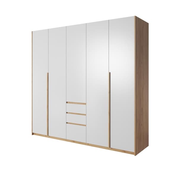 FURNLUX VAATEKAAPPI XELO VALKOINEN & TAMMI 230CM