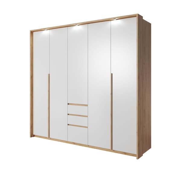 FURNLUX VAATEKAAPPI XELO VALKOINEN & TAMMI 230CM