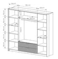 Pikkukuva 7 / 7: FURNLUX VAATEKAAPPI BALTIC BLACK 224CM