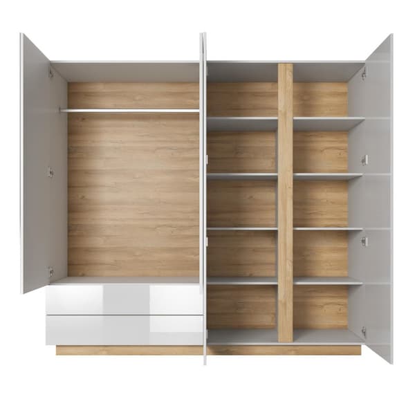 FURNLUX VAATEKAAPPI ARCADE VALKOINEN 220CM