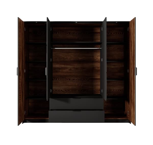 FURNLUX VAATEKAAPPI MILTON RUSKEA & MUSTA 224CM