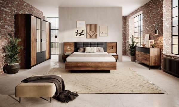 FURNLUX VAATEKAAPPI MILTON RUSKEA & MUSTA 224CM