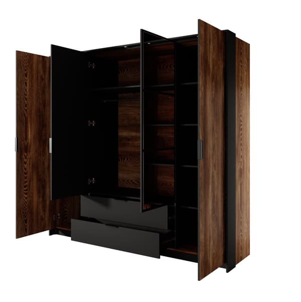 FURNLUX VAATEKAAPPI MILTON RUSKEA & MUSTA 224CM