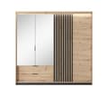 Miniatyrbild 3 av 7: FURNLUX GARDEROB TALLY BEIGE & SVART 220CM