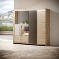Miniatyrbild 5 av 7: FURNLUX GARDEROB TALLY BEIGE & SVART 220CM