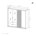 Miniatyrbild 7 av 7: FURNLUX GARDEROB TALLY BEIGE & SVART 220CM