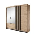 Miniatyrbild 1 av 7: FURNLUX GARDEROB TALLY BEIGE & SVART 220CM