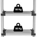 Pikkukuva 5 / 6: Muovihylly - TOOD - 4 hyllyä - kuorma 80 kg per hylly - 80x40x168 cm - musta/harmaa