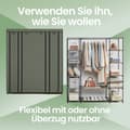 Miniatyrbillede 4 af 5: Rootz Fabric Garderobe Cabinet - Stof skab - Ikke -vævet opbevaring - Rumbesparende design - 45 cm x 150 cm x 175 cm