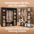 Miniatyrbild 3 av 5: Rootz folding garderob - tygskåp - rymdbesparande förvaring - dammfri klädlagring - 150 cm x 175 cm x 45 cm