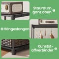 Miniatyrbillede 3 af 5: Rootz Garderobe tøjstativ - Beklædningsarrangør - Tøjbjælke - Holdbart stål & plast - 43x138x182cm - Lagringsløsning med høj kapacitet