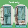 Miniatyrbillede 4 af 5: Rootz Garderobe tøjstativ - Beklædningsarrangør - Tøjbjælke - Holdbart stål & plast - 43x138x182cm - Lagringsløsning med høj kapacitet